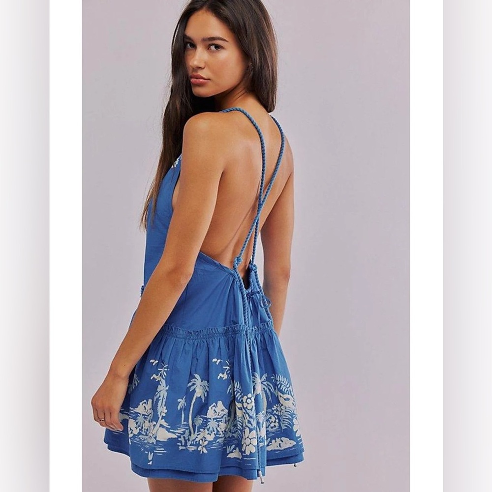 Free People Deserted Island Mini Dress NWT Size L